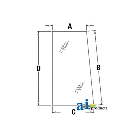 A & I Products Glass, Side, Rear (LH) - Side, Front (RH) 49" x35.5" x2.25" A-AT171898